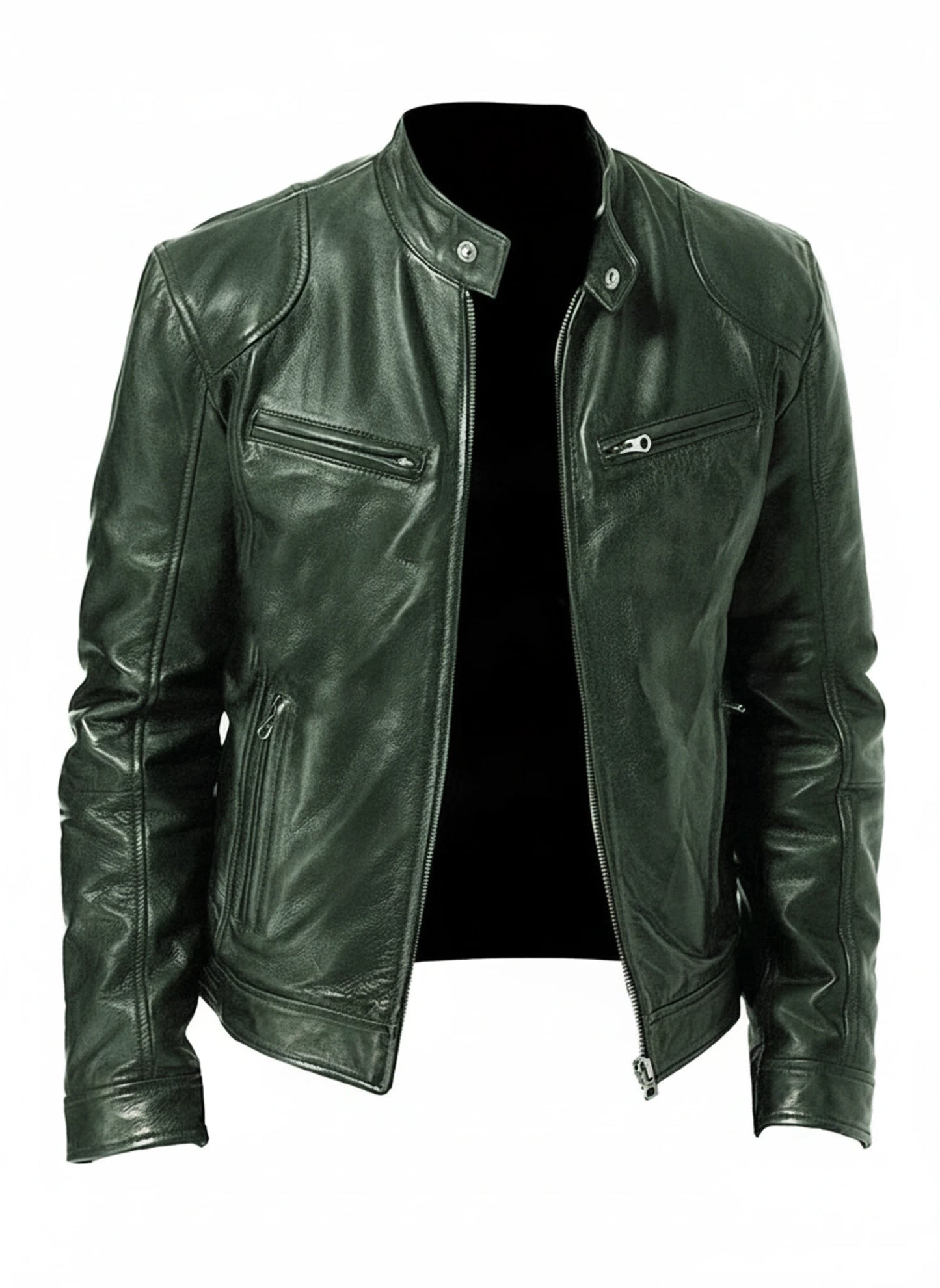 Men's PU Leather Racer Style Jacket
