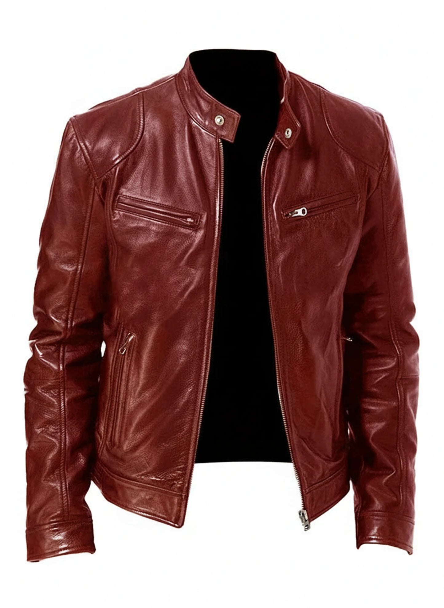 Men's PU Leather Racer Style Jacket