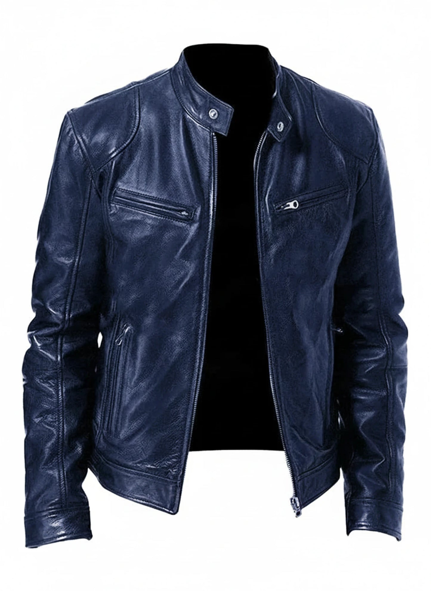 Men's PU Leather Racer Style Jacket
