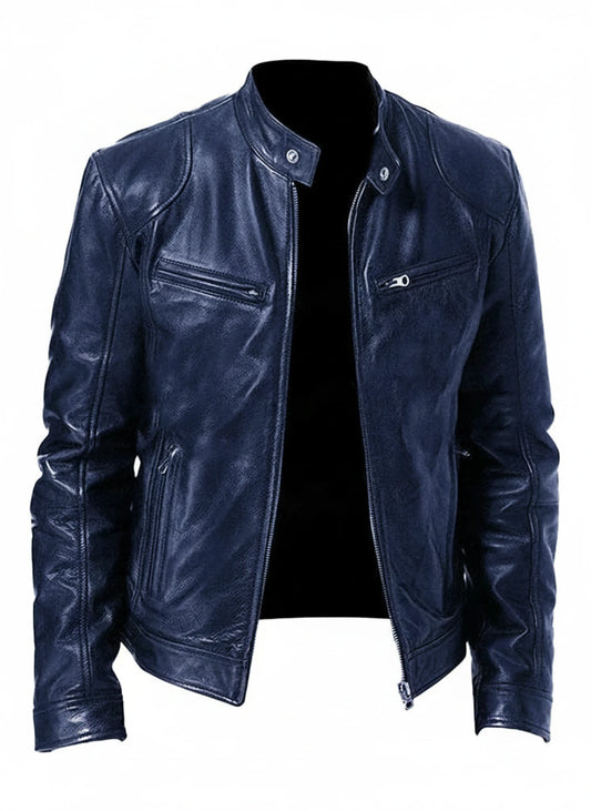 Men's PU Leather Racer Style Jacket