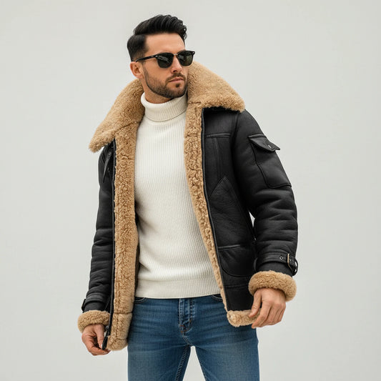 Men's Shearling Aviator Jacket