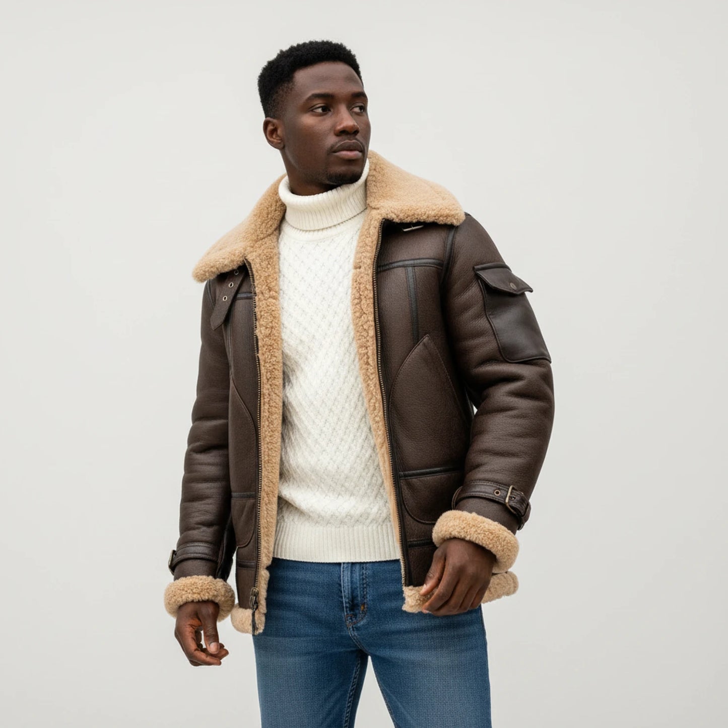 Men's Shearling Aviator Jacket
