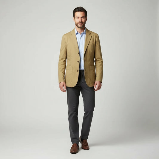 Men's Three-Button Casual Blazer