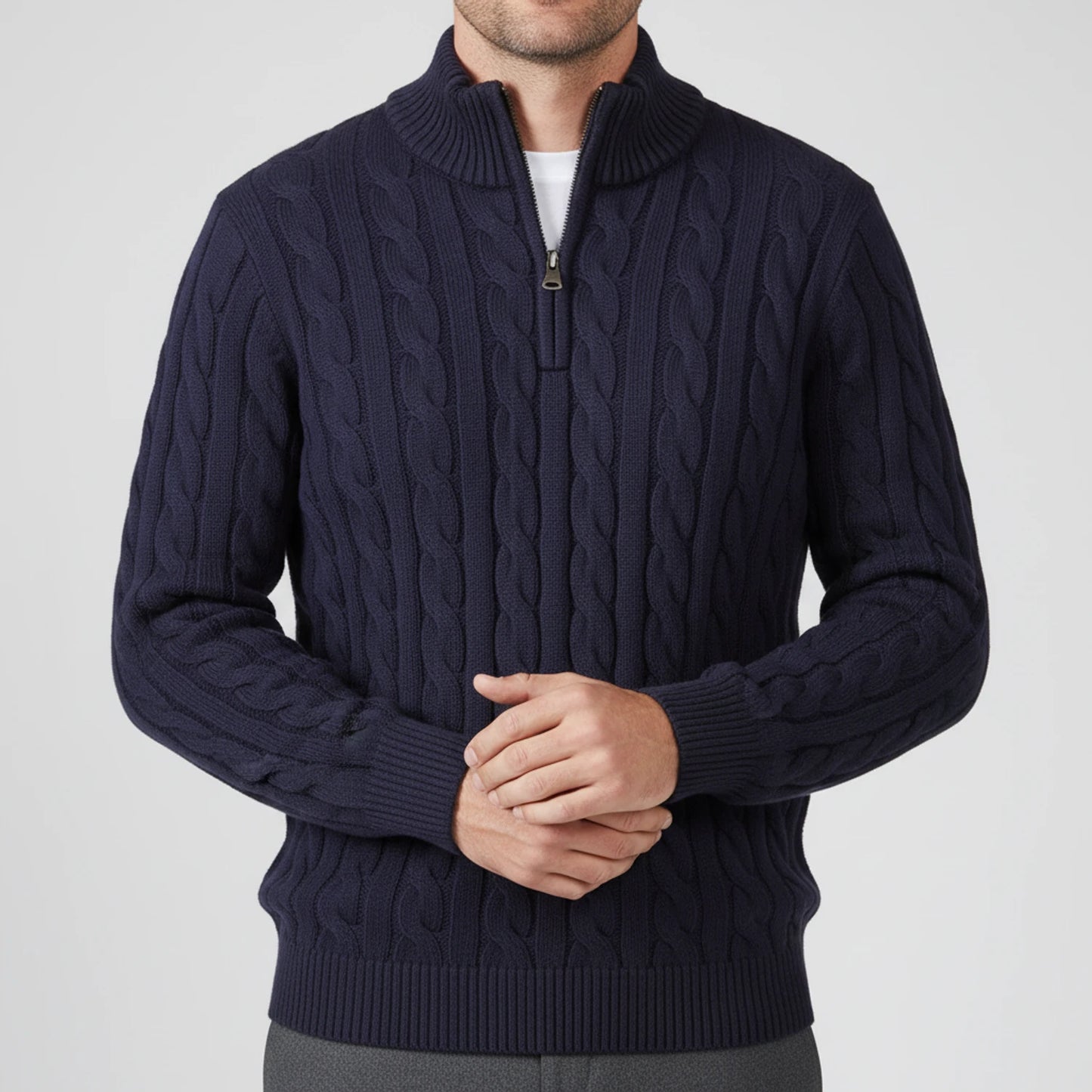 Men's Zip Neck Sweater image