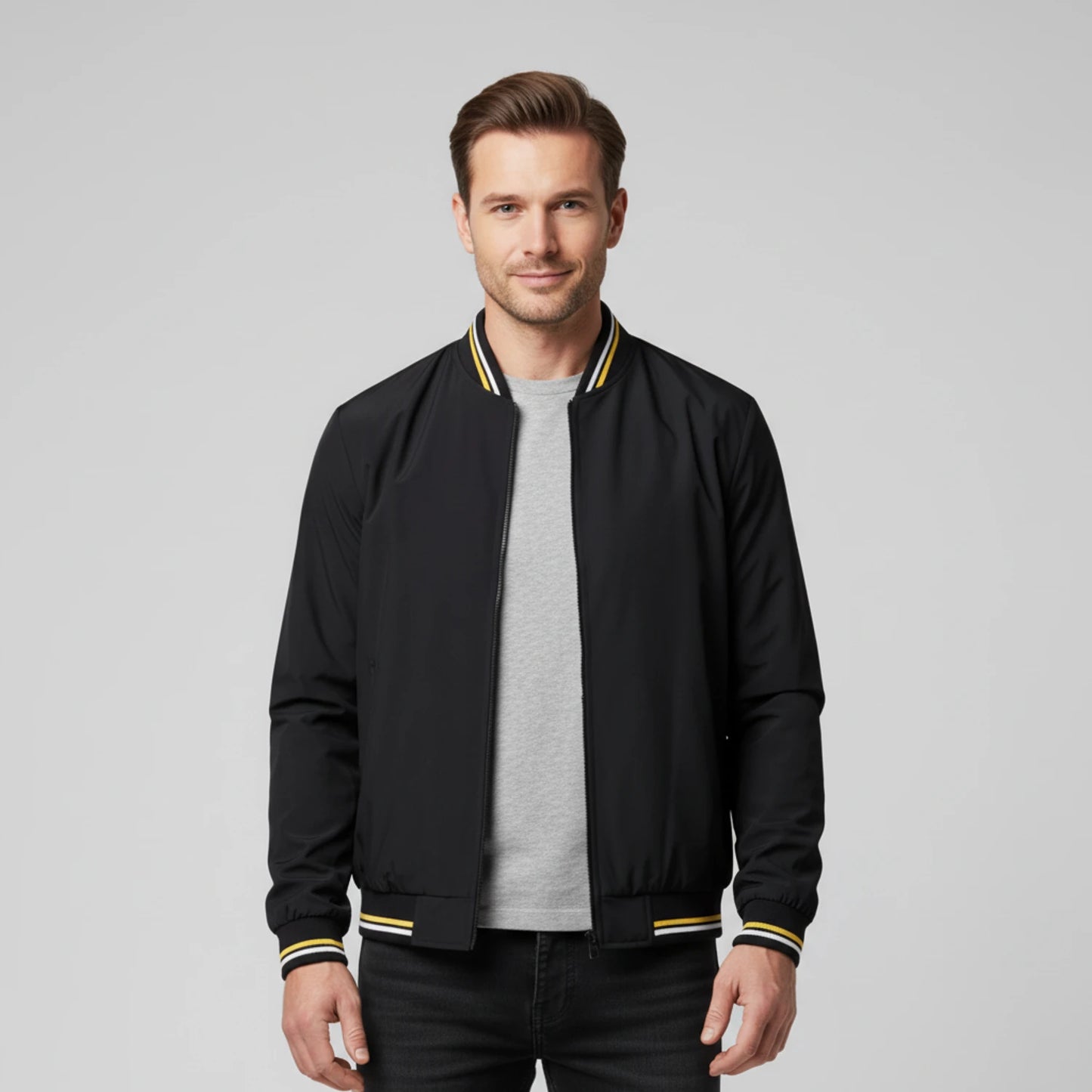 Men's Zip-Up Bomber Jacket image