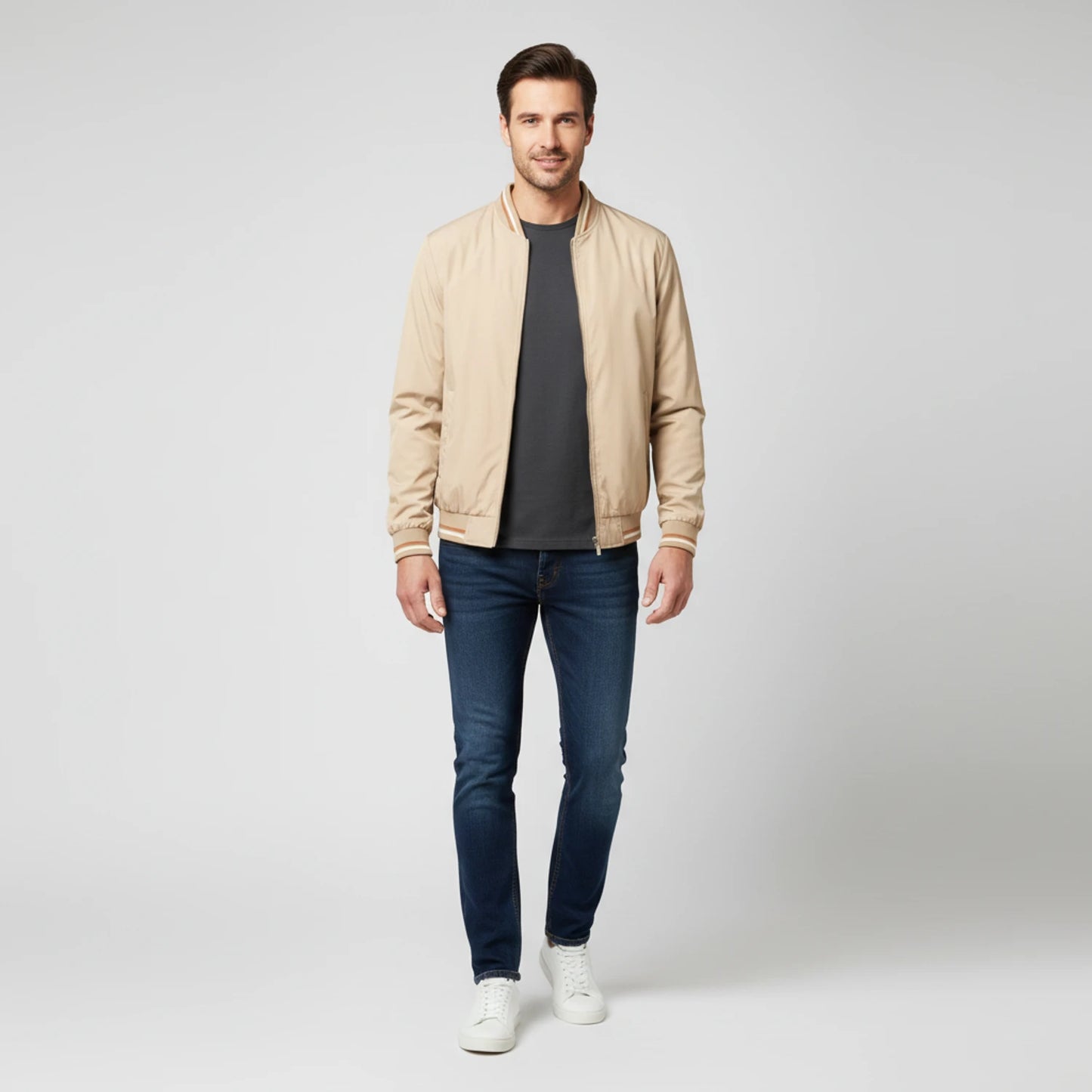 Men's Zip-Up Bomber Jacket image