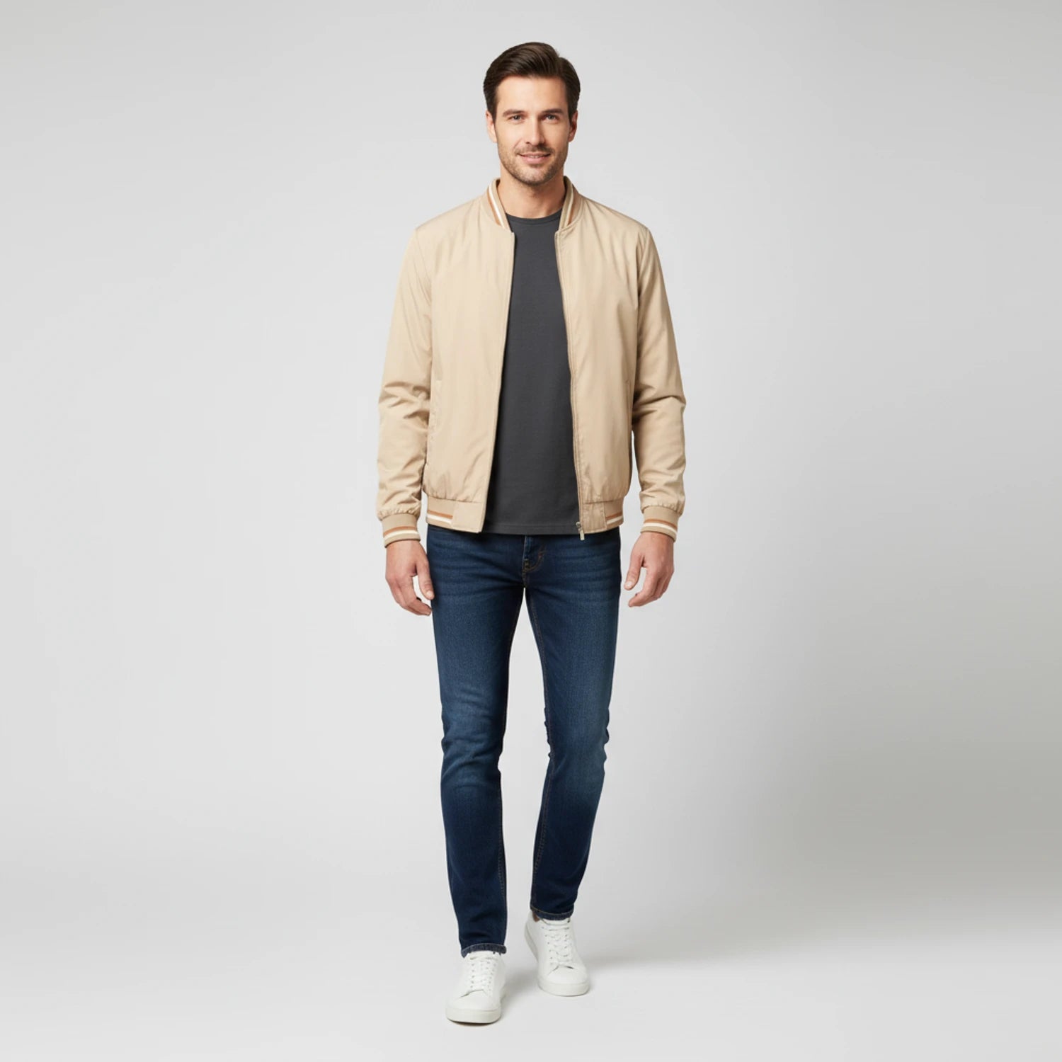 Men's Zip-Up Bomber Jacket image