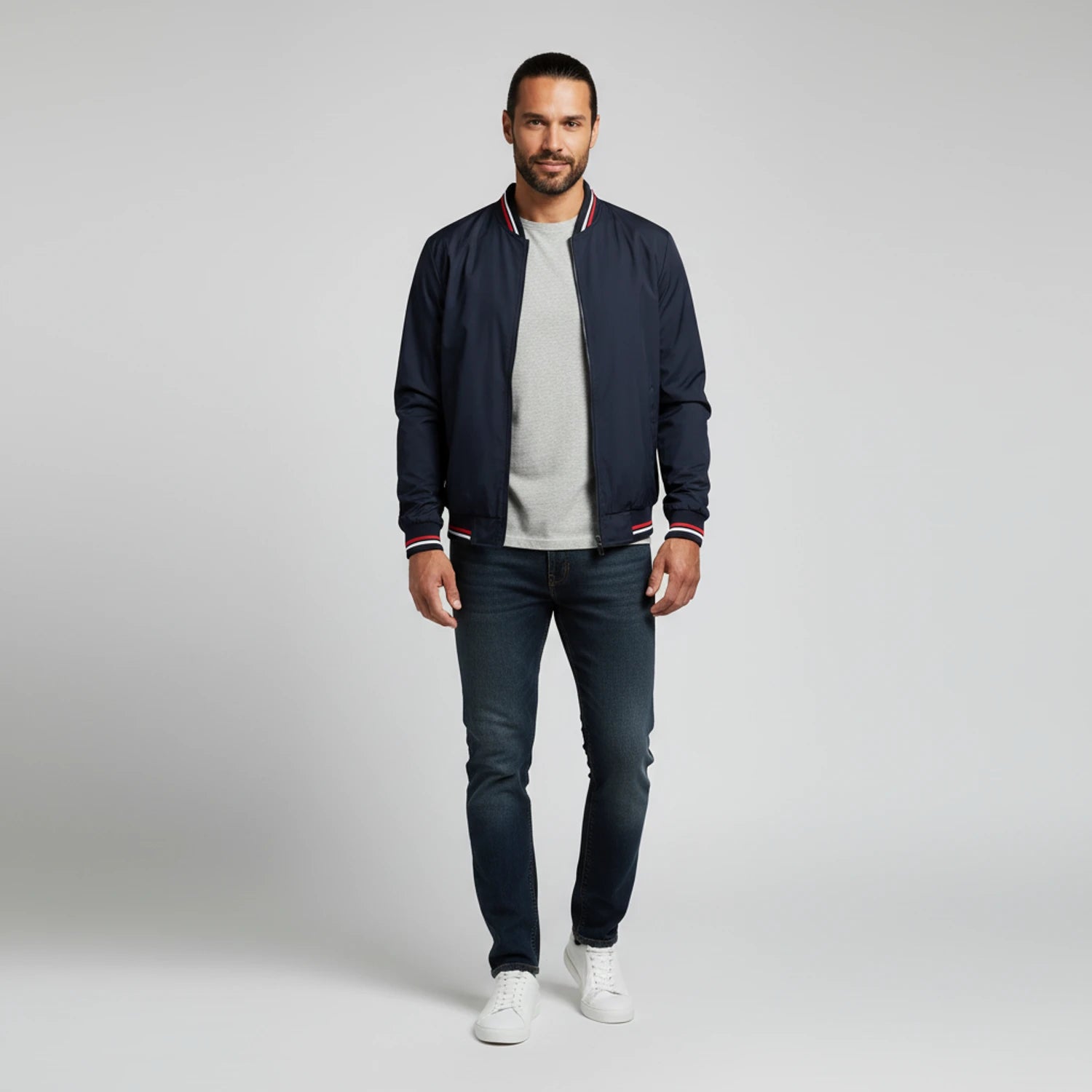 Men's Zip-Up Bomber Jacket image