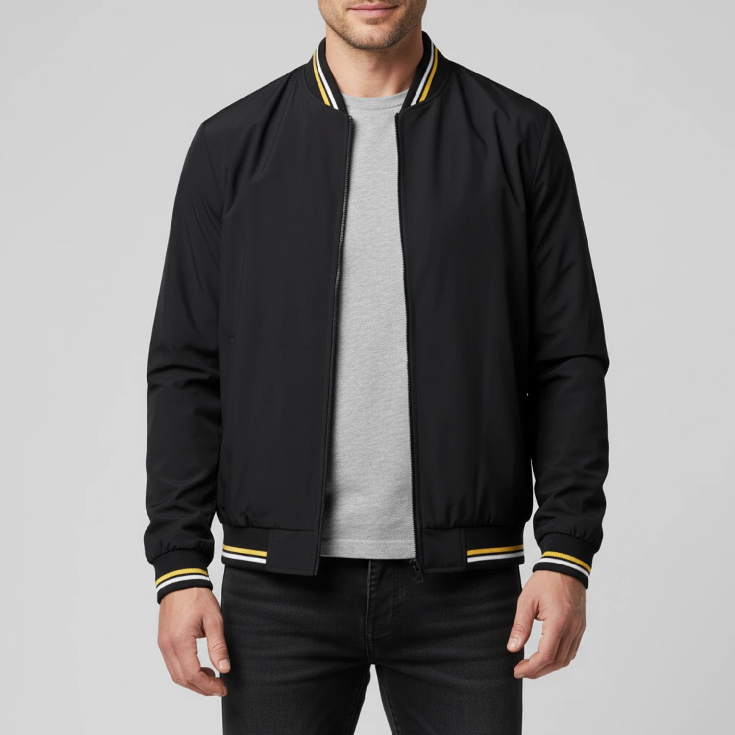Men's Zip-Up Bomber Jacket image