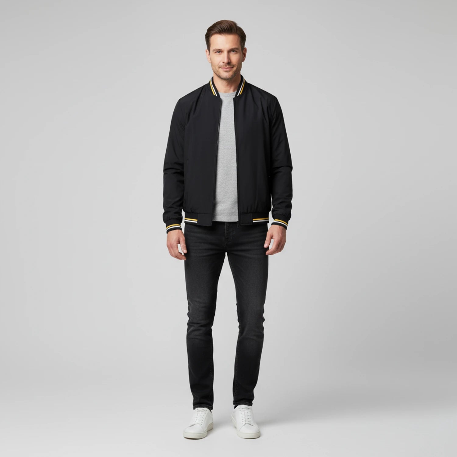 Men's Zip-Up Bomber Jacket image