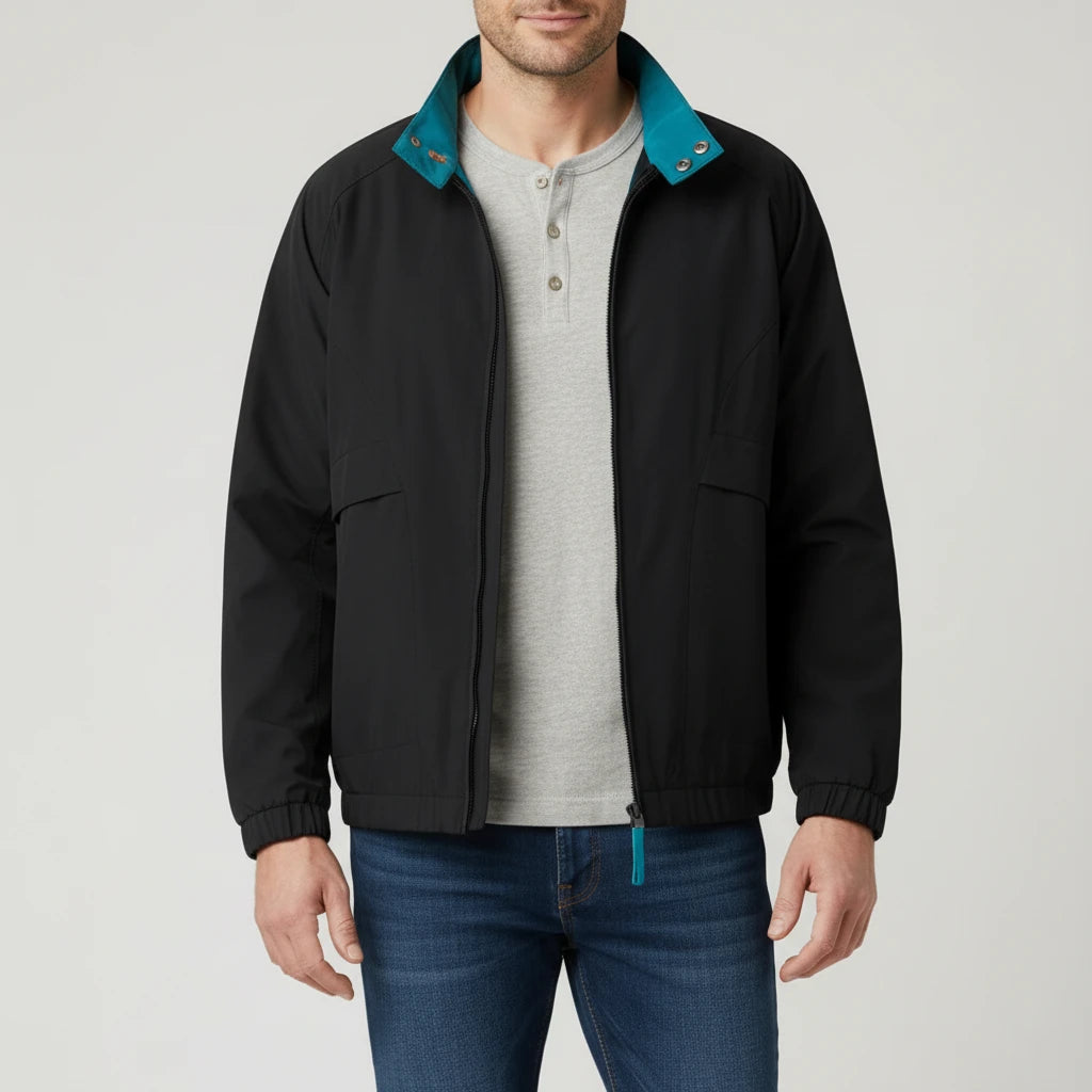 Men's Zip-Up Windbreaker Jacket