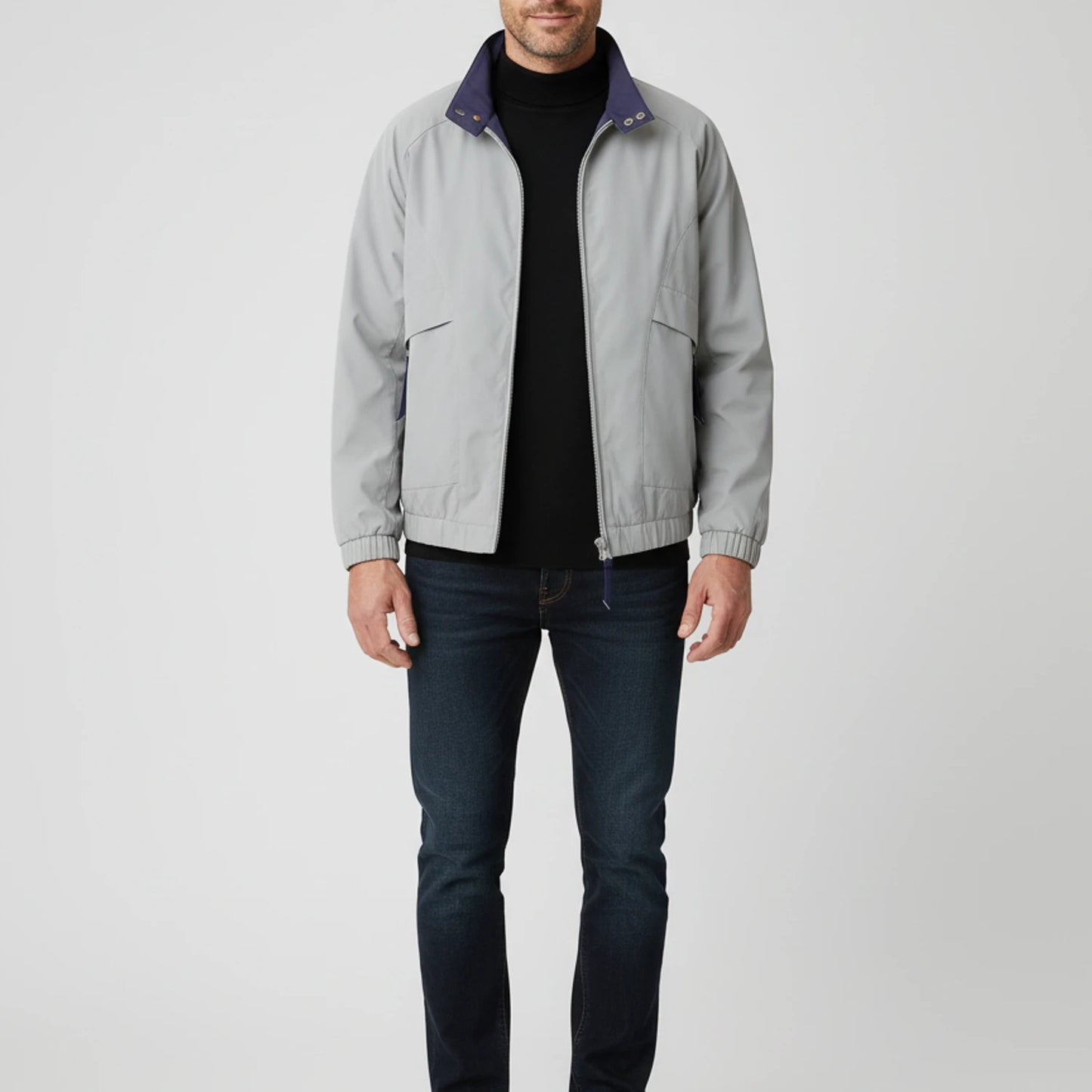 Men's Zip-Up Windbreaker Jacket