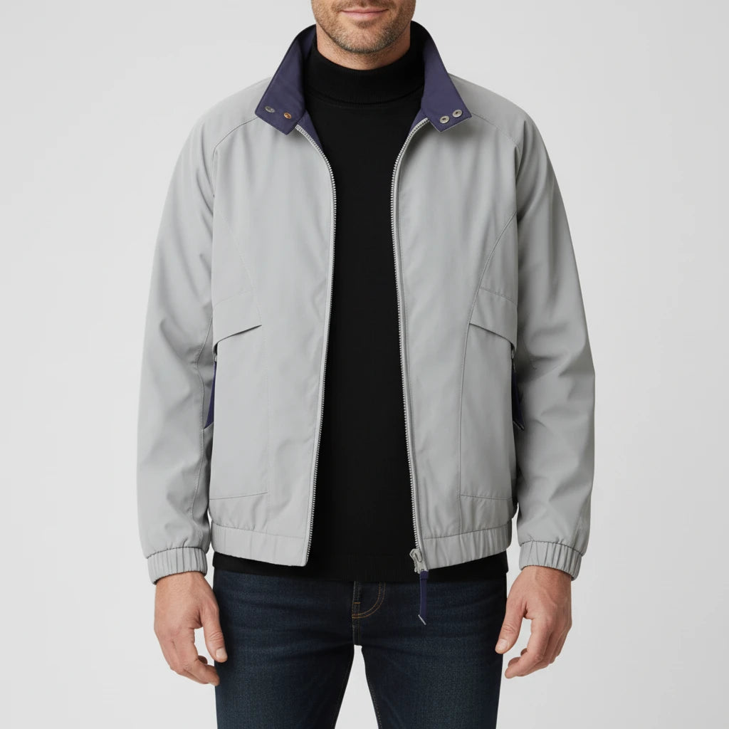 Men's Zip-Up Windbreaker Jacket
