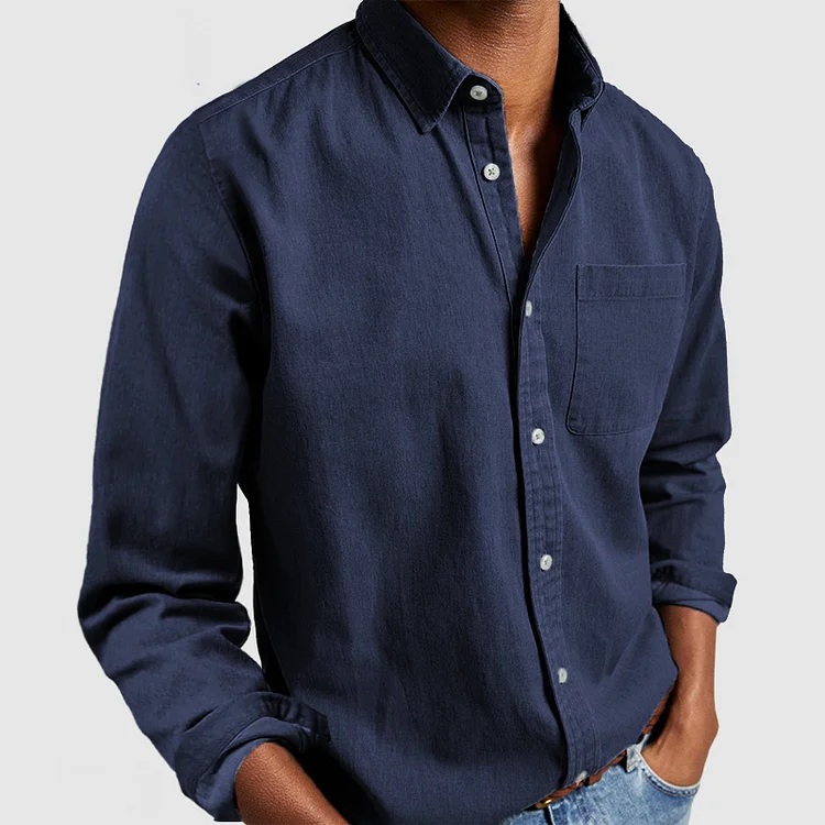 Men's Button-Down Long Sleeve Shirt - Image 1