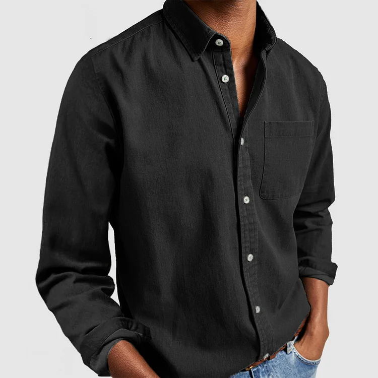 Men's Button-Down Long Sleeve Shirt - Image 1