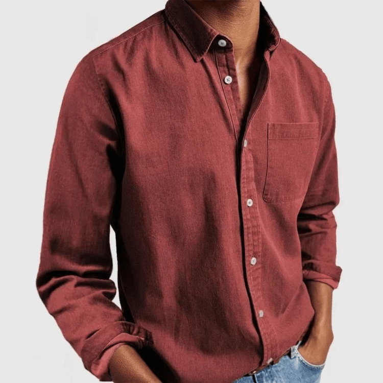 Men's Button-Down Long Sleeve Shirt - Image 1