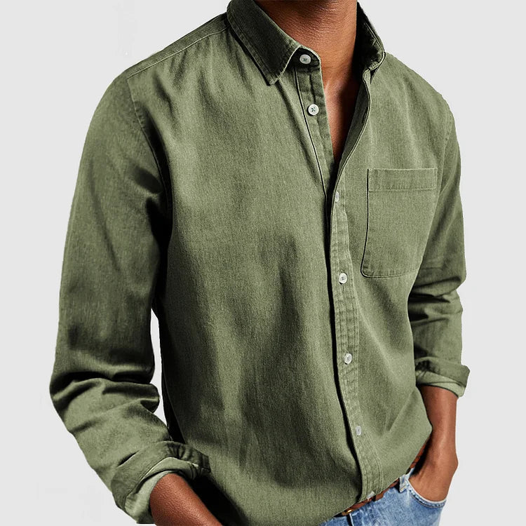 Men's Button-Down Long Sleeve Shirt - Image 2