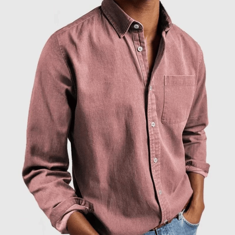 Men's Button-Down Long Sleeve Shirt - Image 2