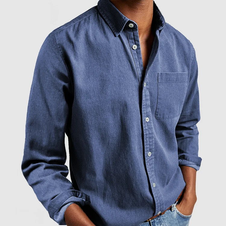 Men's Button-Down Long Sleeve Shirt - Image 3