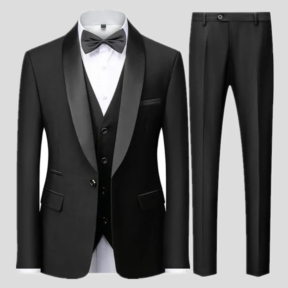 Men's Slim-Fit Suit Set - Image 1