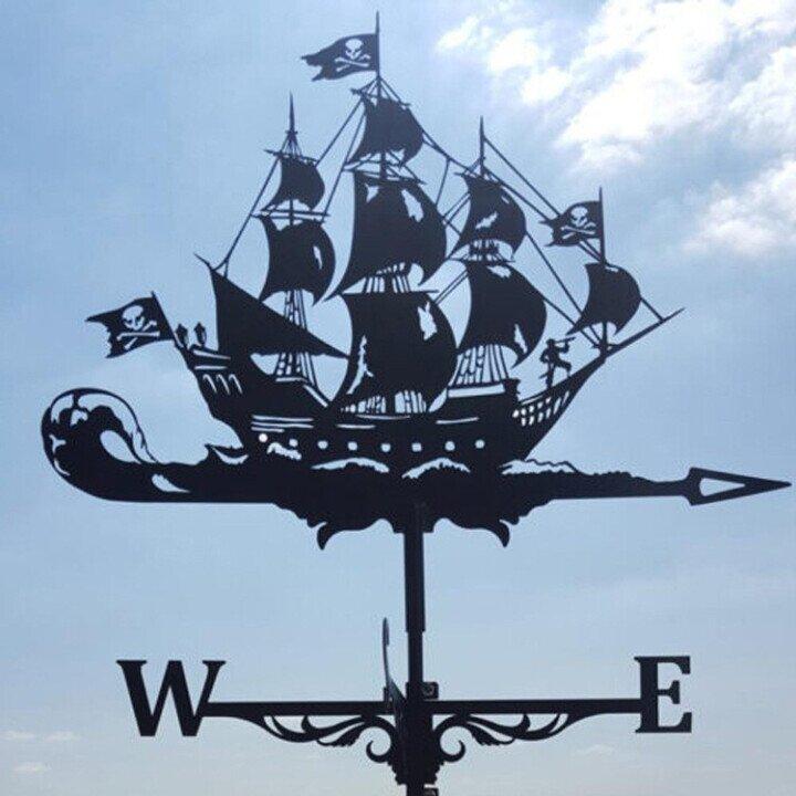 Metal Weather Vane with Cartoon Animal Theme – Durable Wind Indicator for Garden and Roof