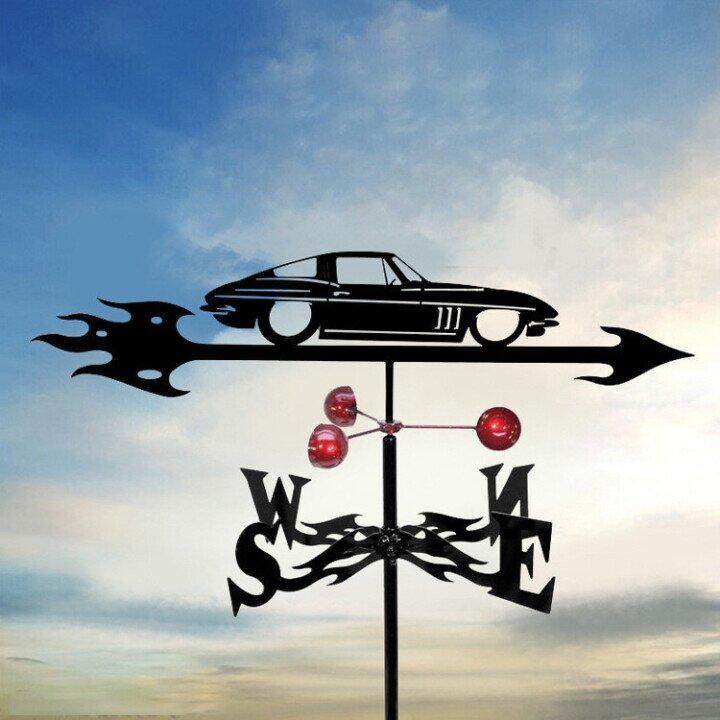 Metal Weather Vane with Cartoon Animal Theme – Durable Wind Indicator for Garden and Roof