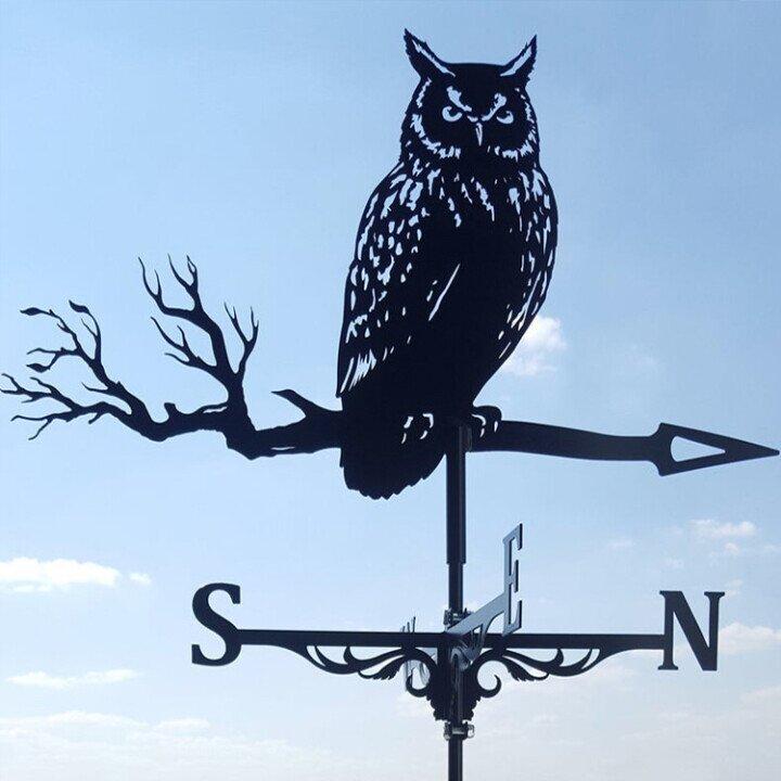Metal Weather Vane with Cartoon Animal Theme – Durable Wind Indicator for Garden and Roof
