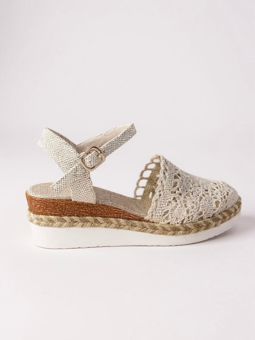 Mia | Effortless Boho Wedge Espadrille Ankle Strap Sandals