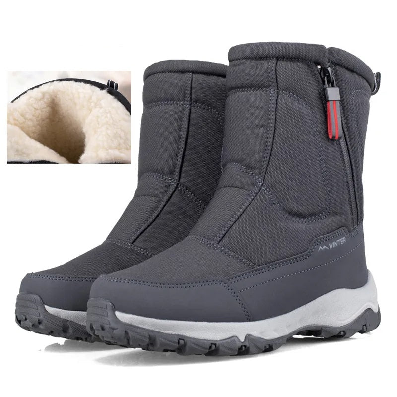 Mid-Calf Snow Boots - Warm Winter Boots