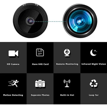 Mini Wireless Magnetic Security Camera with Audio/Video Live Feed