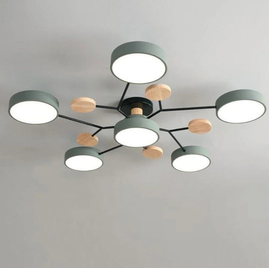 Modern Halo LED Semi-Flush Ceiling Light for Stylish Spaces