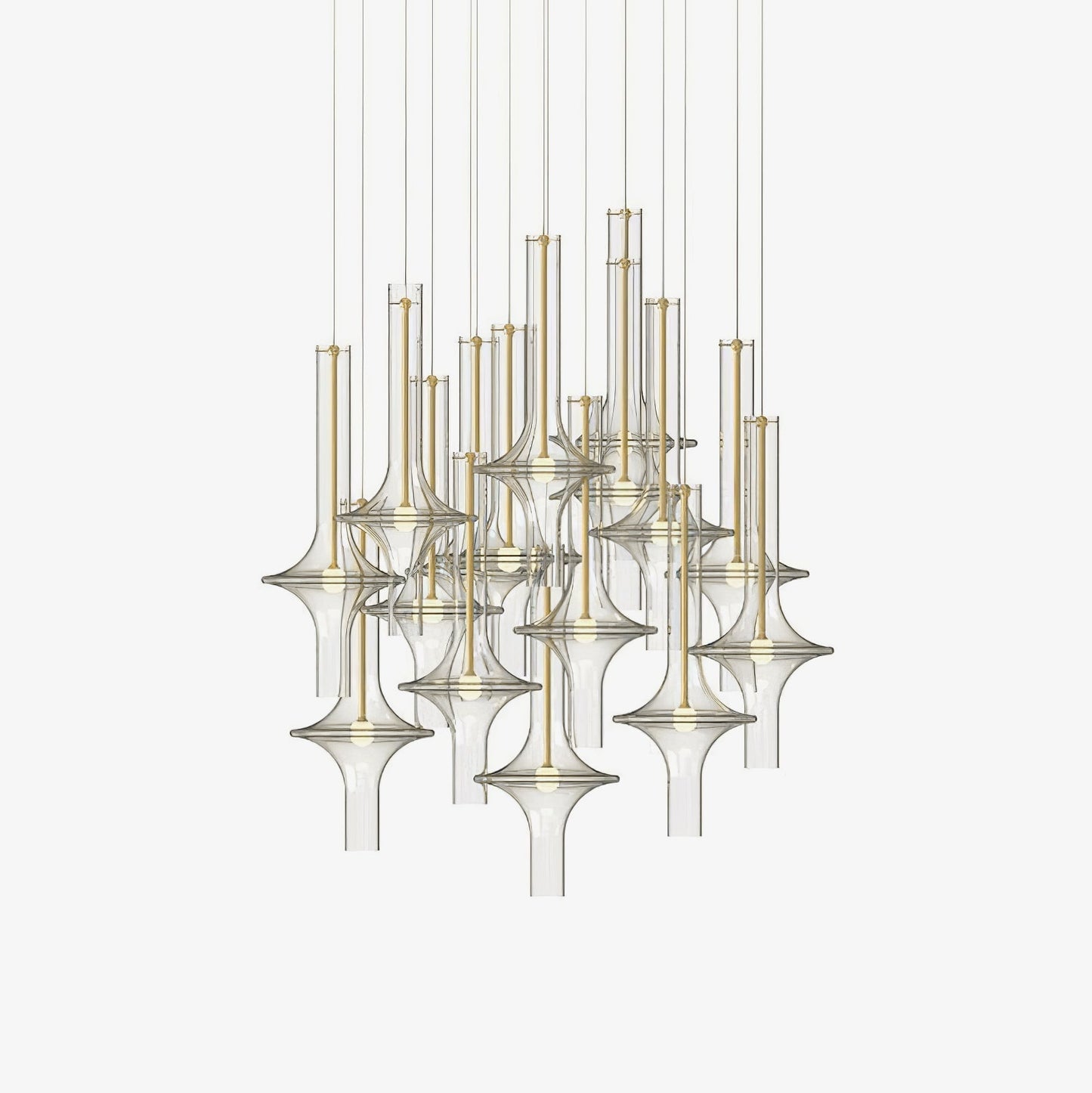 Modern LED Pendant Lamp Made of Glass and Iron – Adjustable Color Temperature, Ideal for Kitchen and Dining Room