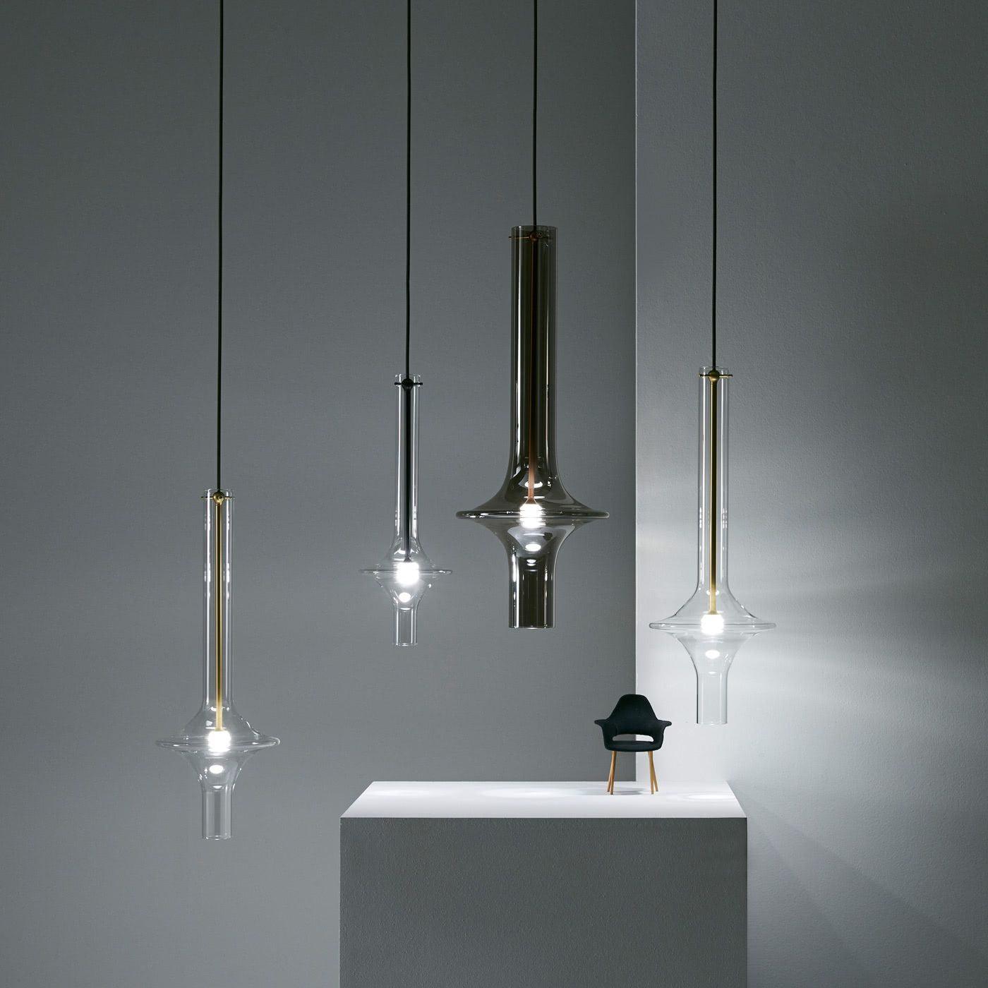Modern LED Pendant Lamp Made of Glass and Iron – Adjustable Color Temperature, Ideal for Kitchen and Dining Room