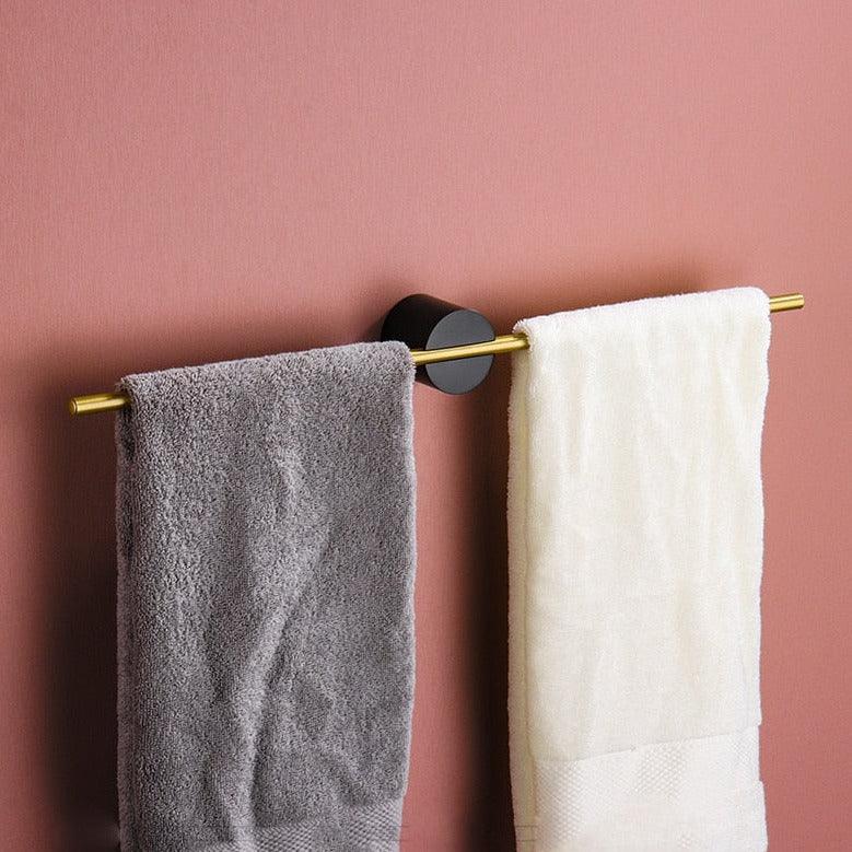 Modern Metal Towel Rack Stand with Adjustable Rod – Elegant Design for the Bathroom