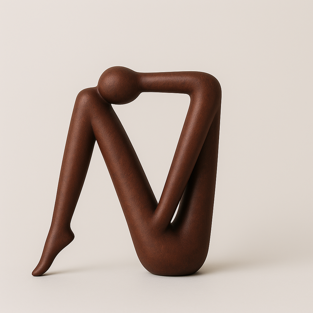 Modern Sculpture Ornament & Bookend for Shelf Decor