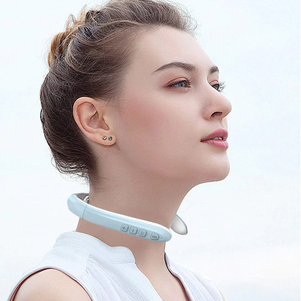Neck Massager | Ultrasound Lymphatic Drainage | Wireless Massage Aid | Vitalize