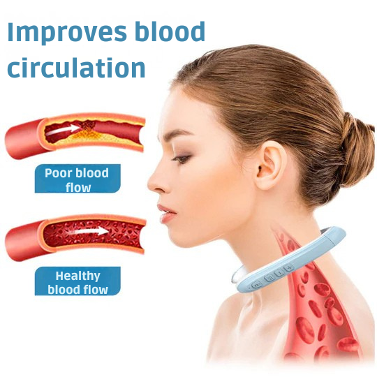 Neck Massager | Ultrasound Lymphatic Drainage | Wireless Massage Aid | Vitalize