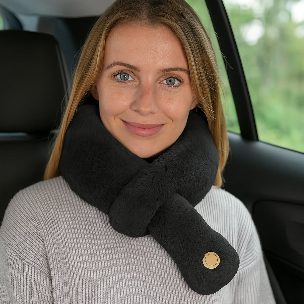 Neck Pillow with Built-in Massage - Perfect for Road Trips, Flights, etc.