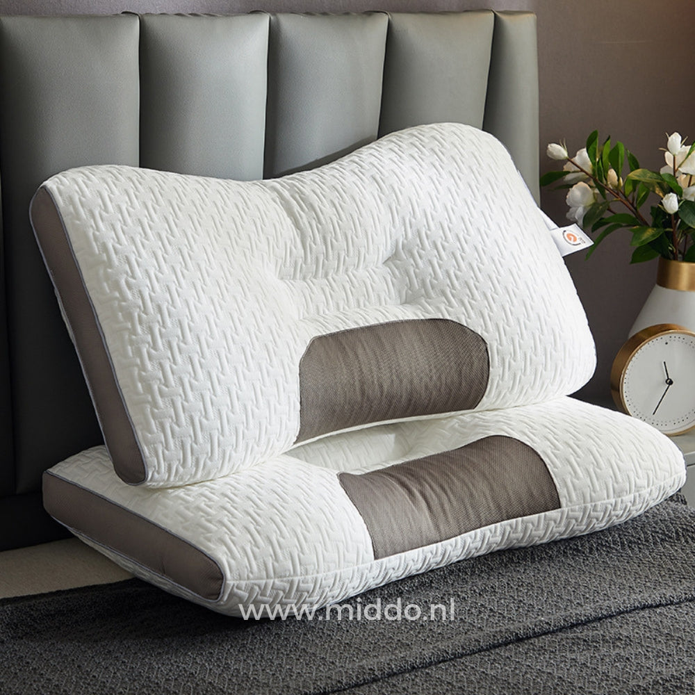 Neck Support Pillow for Back and Side Sleepers: DreamGuard Pro™ + Free Velvet Fleece Pillowcases!