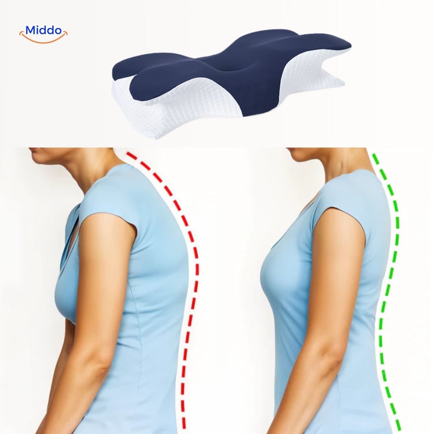 NeckRest™ Ergonomic Memory Foam Pillow – Supportive & Shape Retaining