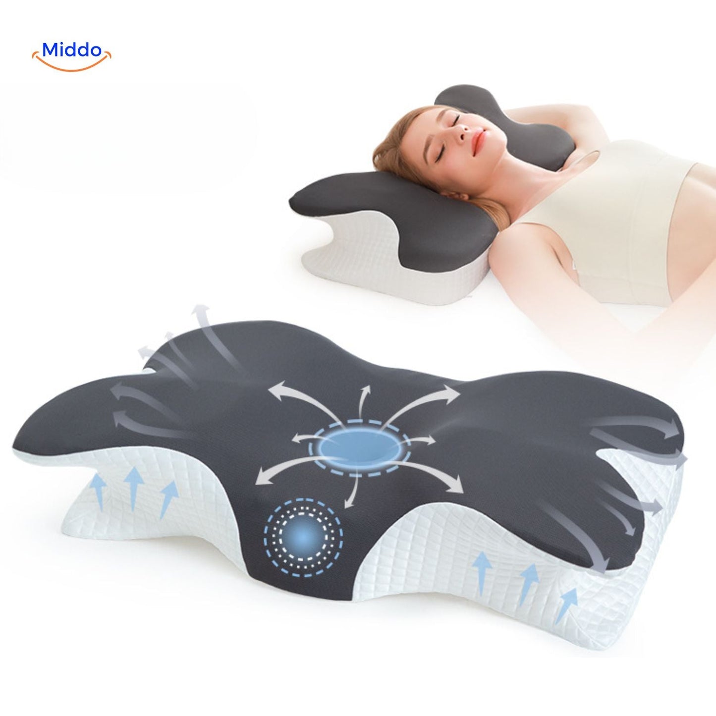 NeckRest™ Ergonomic Memory Foam Pillow – Supportive & Shape Retaining