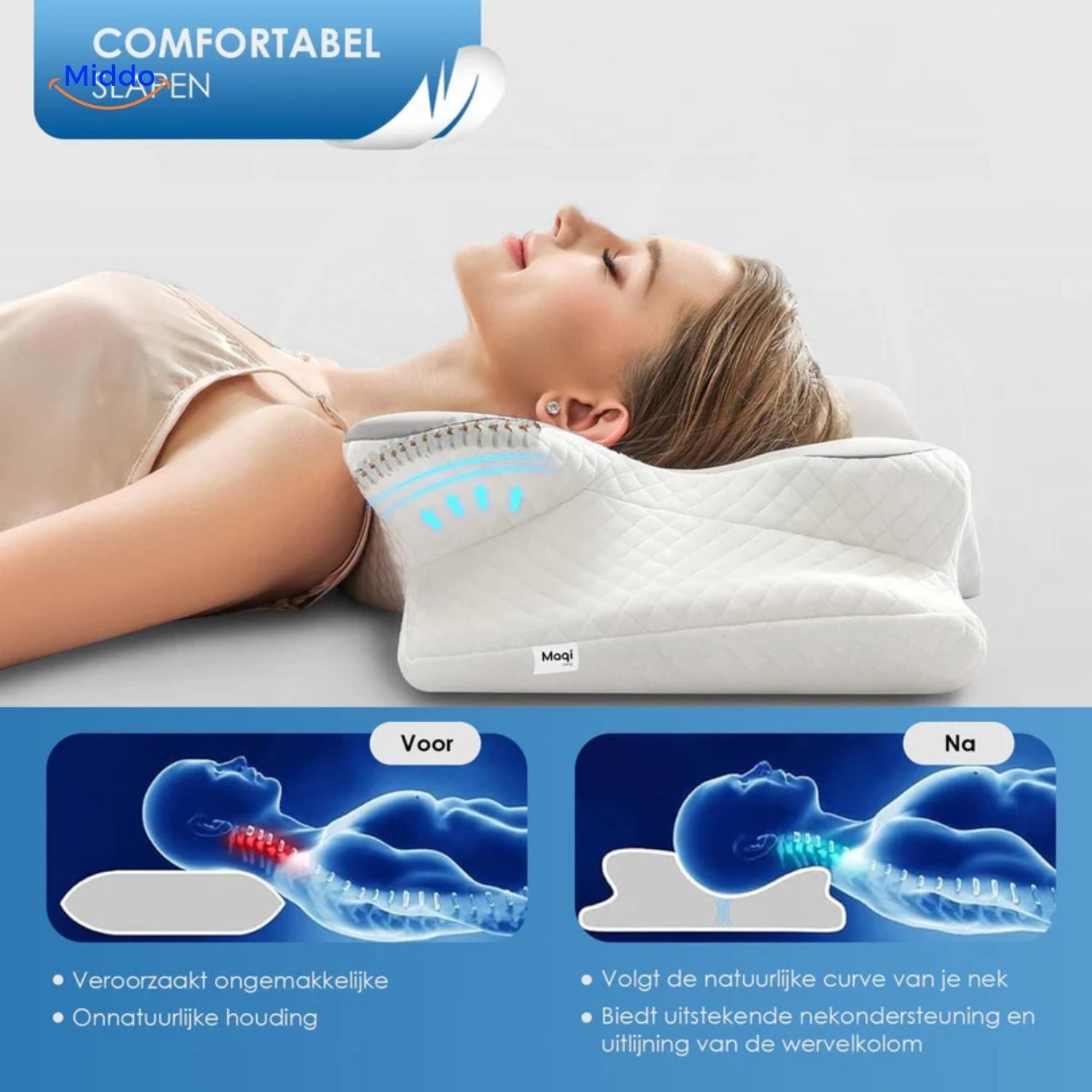 NeckRest™ Ergonomic Memory Foam Pillow – Supportive & Shape Retaining