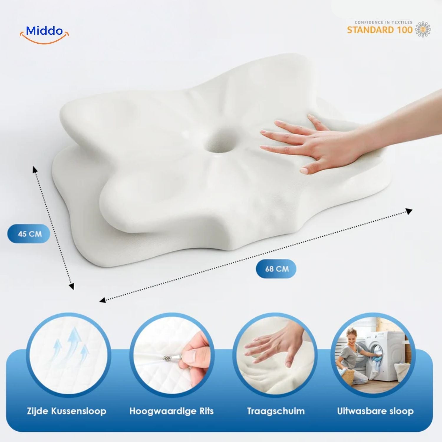 NeckRest™ Ergonomic Memory Foam Pillow – Supportive & Shape Retaining