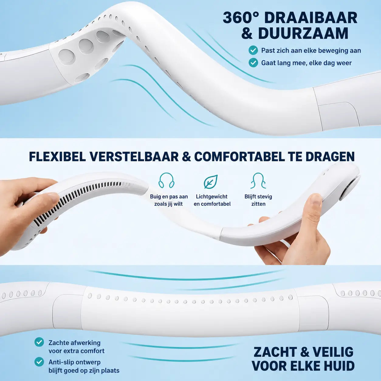 NekFan™ - Portable Rechargeable Neck Fan for Instant Cooling!