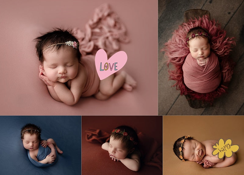 Newborn Baby Photography Wrap and Blanket Set