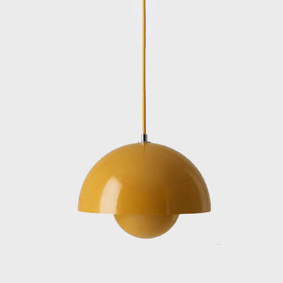 Nordic Pendant Lamp with Metal Dome Shade – Adjustable Pendant Light for Scandinavian Style Kitchen Lighting