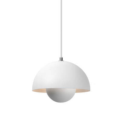 Nordic Pendant Lamp with Metal Dome Shade – Adjustable Pendant Light for Scandinavian Style Kitchen Lighting