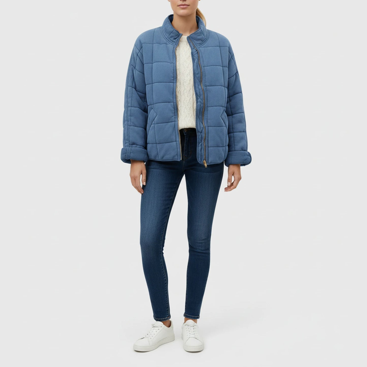 Women's Quilted Bomber Jacket
