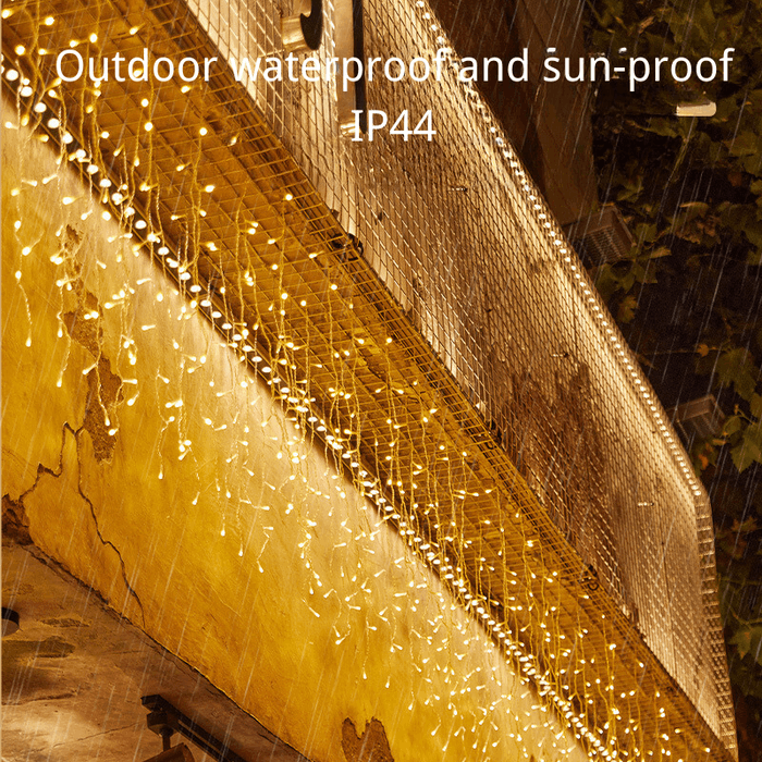 Outdoor Fairy Light String with Waterfall Effect - IP44 Waterproof