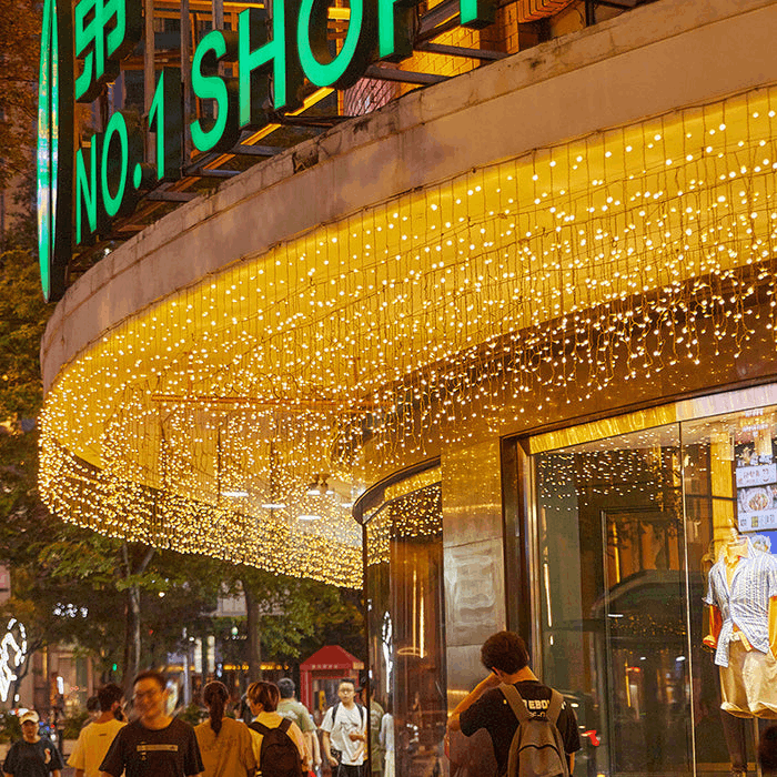 Outdoor Fairy Light String with Waterfall Effect - IP44 Waterproof